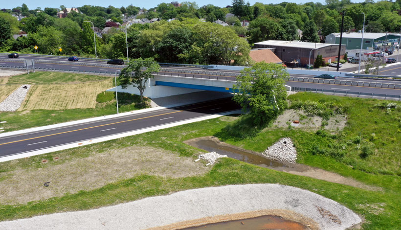 Pell Bridge Approaches and Route 238 Looking South